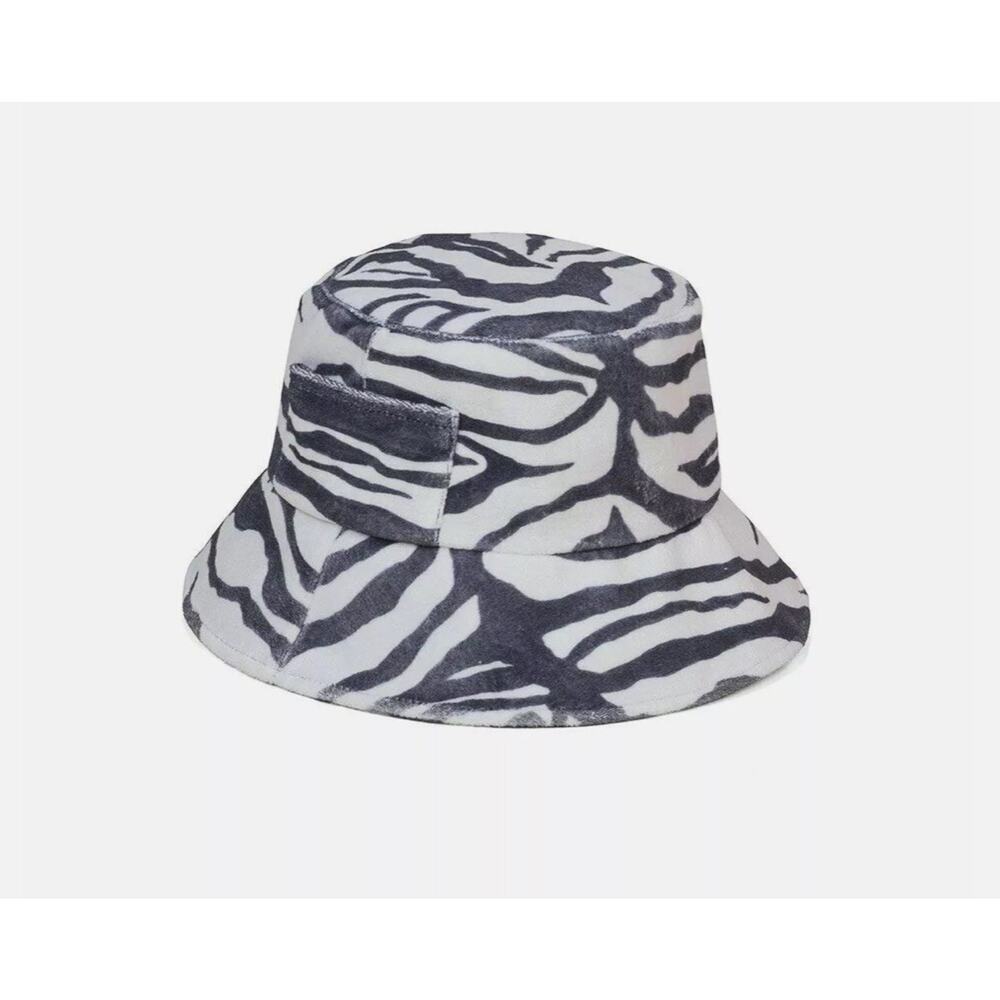 Lack Of Color Terry Wave Bucket Hat Zebra Size Sm… - image 3